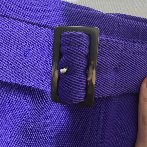 Ann Taylor Belted Pencil Skirt Purple Womens Size 8 - Picture 4 of 8